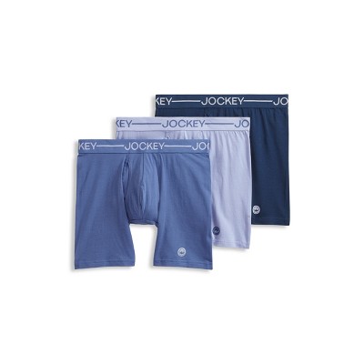Jockey Men's Organic Cotton Stretch 6.5" Boxer Brief - 3 Pack