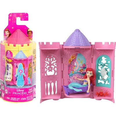 Disney Princess Tower Surprise Small Dolls and Stacking Playsets with 5 Surprises