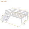 Youth Loft Bed with Slide, Access Ladder, and Guard Rails, Complete with Playhouse-Style Roof - 3 of 3