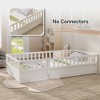 CAVINAS Twin Size Floor Bed with Super High Security Barrier and Door, Wooden Children's Floor Bed Frame - 2 of 4