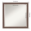 Amanti Art Distressed Rustic Brown Beveled Wood Bathroom Wall Mirror - 4 of 4