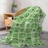 Mid Century Cartoon Frogs Print Soft Flannel Throw Blanket Christmas Gift. - 4 of 4