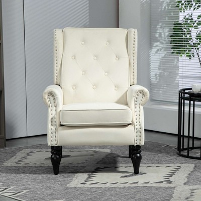 CAVINAS Accent Chair with Sturdy Wood Legs and Wood Frame,Modern Arm Chair for Bedroom,Reading Room