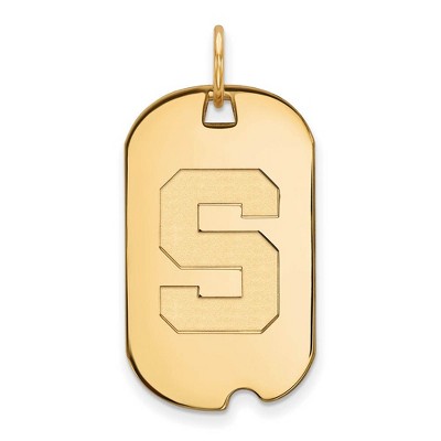 Black Bow Jewelry 14k Yellow Gold Michigan State Spartans NCAA Pendant