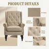 CAVINAS Mid Century Armchair, Upholstered Accent Chair, Lounge Chair with Sturdy Wood Legs for Living Room, Bedroom, Wingback Chair - 3 of 4
