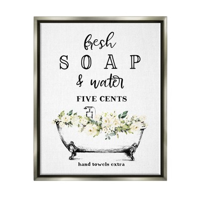 Stupell Industries Fresh Soap And Water Bath Tub Bathroom Design