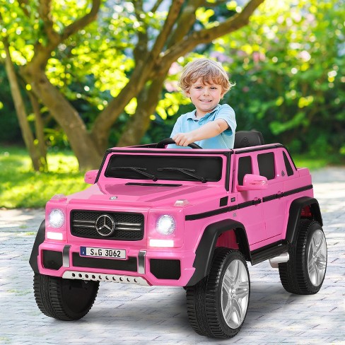 Mercedes ride deals on car pink