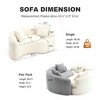 66.9" Chenille Dual-Depth S-Curved Sectional Sofa for Small Spaces with Throw Pillows and High-Resilience Foam - 2 of 4