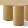 Tanpinhause 48''W Round Top Table With Pedestal Base Solid Wood Coffee Table - 4 of 4