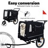 Lyngins Large 2-in-1 Bike Trailer & Push Cart for Pets with Detachable Bike Hitch & Push Handle, Convertible Dog Stroller with All-Terrain Wheels - 2 of 4