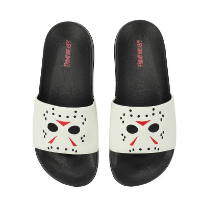 Friday the 13th Jason’s Mask Men’s Glow-in-the-Dark Slide Sandal