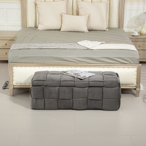 NicBex Storage Bench Ottoman with Storage Padded Footstool with Safety Hinge for Bedroom, Entryway - 1 of 4