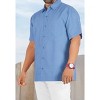 HAPPY BAY Men's Short Sleeve Button Down Solid Beach Vacation Shirts Summer Casual Camp Collared Shirt Business Work Shirts - 3 of 4