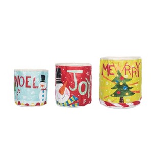 Transpac Paper 12 in. Multicolor Christmas Storage Bags Set of 3 - 1 of 2