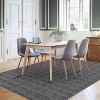 Acekool 5x7 Washable Area Rug, Modern Farmhouse Geometric, Non-Slip, Soft Low Pile, Easy Care Neutral Carpet for Living Room, Bedroom,  Light Brown - 4 of 4