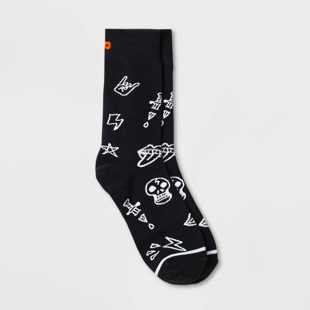 Pair of Thieves Men's Rock & Roll Cushion Crew Socks - Black 6-12