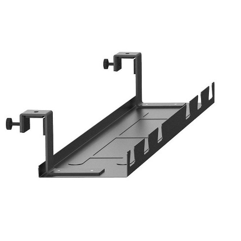 Monoprice Under Desk Cable Tray - Steel With Power Supply and Wire