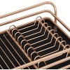 LunaLulinlk Aluminum Dish Drying Rack with Cutlery Holder, Light Gold Removable Drainer Tray - 4 of 4