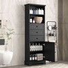 NicBex 67.3" Modern Matte Finish Bathroom Cabinet with Adjustable Shelves,1 Door&3 Drawers,Freestanding Storage Cabinet for Bathroom - 2 of 4