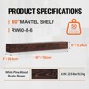 VEVOR Fireplace Mantel, 60" x 8" x 6", 50 lbs Weight Capacity, Natural Wood Mantel for Over Fireplace, Wall Mounted Floating Farmhouse Shelf,  Brown - 4 of 4
