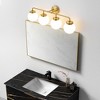 POWLIG Modern Vanity Light Fixture - Bathroom Mirror Lighting with Milk White Glass Globe Shades - 4 of 4