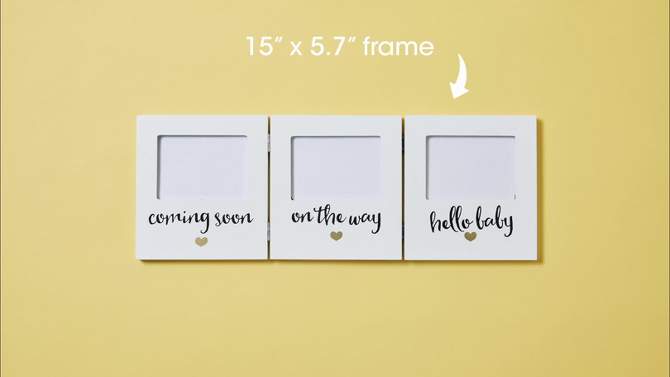 Pearhead Triple Sonogram Hinged Frame - White, 2 of 7, play video