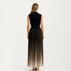 Anna-Kaci Women's Sleeveless Mock Neck Pleated Maxi Dress with Gradient Ombre Skirt - 2 of 4