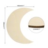Unique Bargains Unfinished Natural Wooden Moon Pieces for DIY Craft Decoration 5 Pcs - 2 of 4