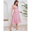 Clearlove Women Maternity Floral Dress Summer Sleeveless Ruffle Square Neck Dress - 2 of 4