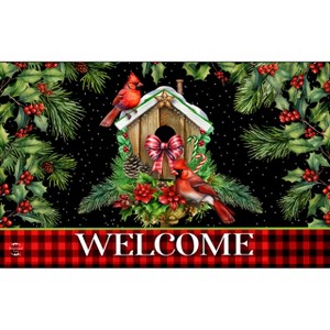 Briarwood Lane Christmas Doormat 30x18 Indoor Outdoor Holiday Birdhouse For Christmas Doormat - 1 of 4