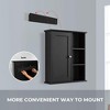 NicBex 23.6 Inch Single Door Bathroom Wall Cabinet,Storage Medicine Cabinet with 3 Open Shelves for Bathroom,Kitchen,Laundry,Black - 4 of 4