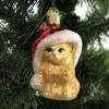 Old World Christmas 3.5 Inch Santa's Kitten Ornament Santa Hat Cat Tree Ornaments - 3 of 3