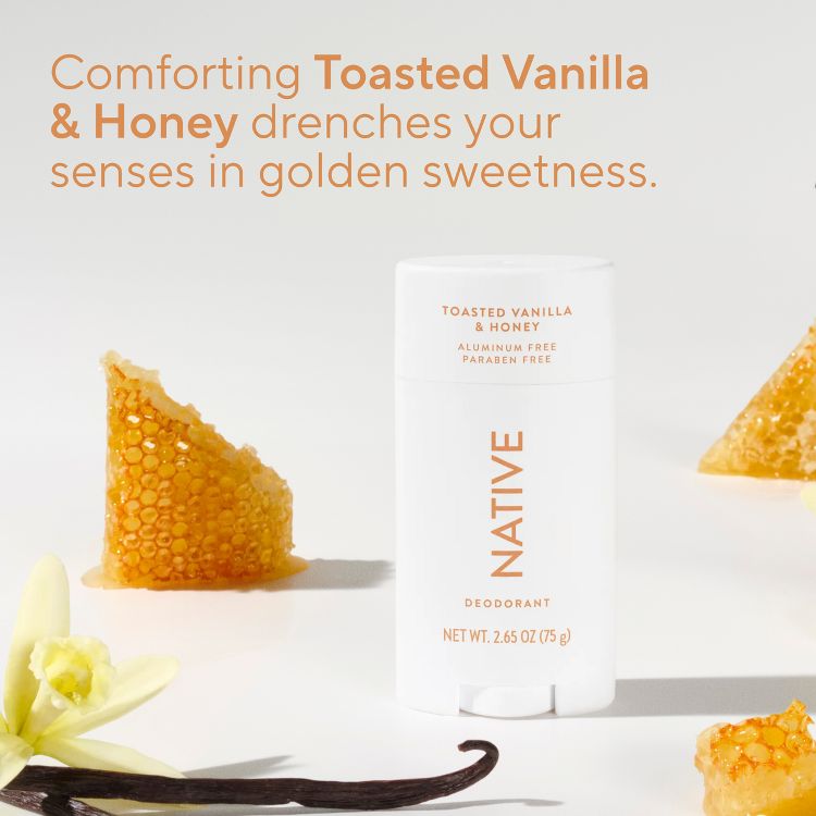 Native Limited Edition Deodorant - Toasted Vanilla & Honey - Aluminum Free - 2.65oz: Paraben-Free, Vegan, Invisible Solid, 4 of 10