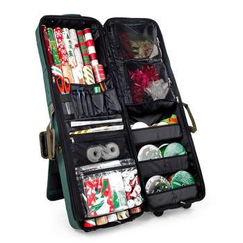 Rolling Wrapping Paper Storage Organizer-ultimate Present Wrap Station On  Wheels- Holds Holiday Gift Bags, 30-40 Rolls, Bows By Hastings Home :  Target