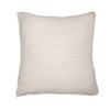 20" Taupe and Ivory Geometric Cotton Blend Throw Pillow With Embroidery - 4 of 4