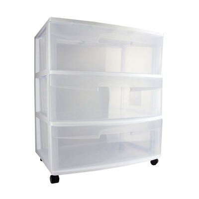 Sterilite Home 3 Drawer Wide Storage Cart Portable Container w/Casters (2  Pack), 1 Piece - Kroger