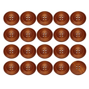 Unique Bargains Wooden DIY Craft Clothing Sewing Buttons 50 Pcs - 1 of 4