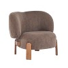 ModernLuxe Accent Chair, Cozy Wingback Armless Chair, Wooden Single Sofa Lounge Chair - 3 of 4