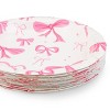 20ct 6.3" Pink Bow Snack Plates - 3 of 3