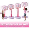Joyfy Pink Basketball Hoop for Girls Age 1 and Up, Adjustable Basketball Goal with 4 Balls for Kids Indoor Outdoor Play- Easter Birthday Gift for Kids - 2 of 4