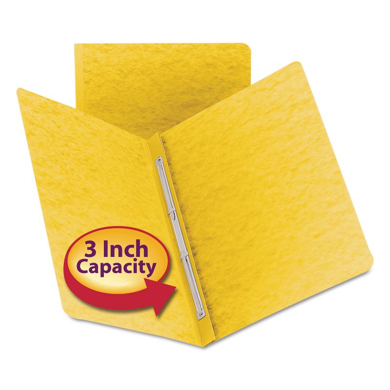 Smead Side Opening PressGuard Report Cover Prong Fastener Letter Yellow 81852, 2 of 6