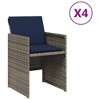 Garden Chair PE rattan, powder-coated steel vidaXL - 2 of 4
