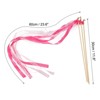 Unique Bargains Party Favor Wooden Handle Lace Ribbon Sticks Fairy Wands 25 Pcs - 2 of 4