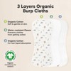 KeaBabies 5pk Urban Baby Burp Cloths, Organic Burping Cloth for Babies, Burp Rags for Baby Girls, Boys - 4 of 4