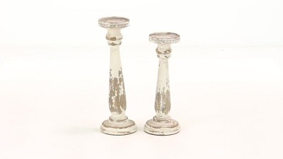 Winter Elegance Wood Candle Lantern Set, Rustic Brown, 17"