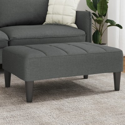 vidaXL Footstool Dark Gray 30.3"x21.7"x12.2" Fabric