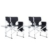 Oversized Camping Chair With Storage Pocket, Side Table, Lightweight Aluminum Folding Chair, Collapsible Chair - image 2 of 4