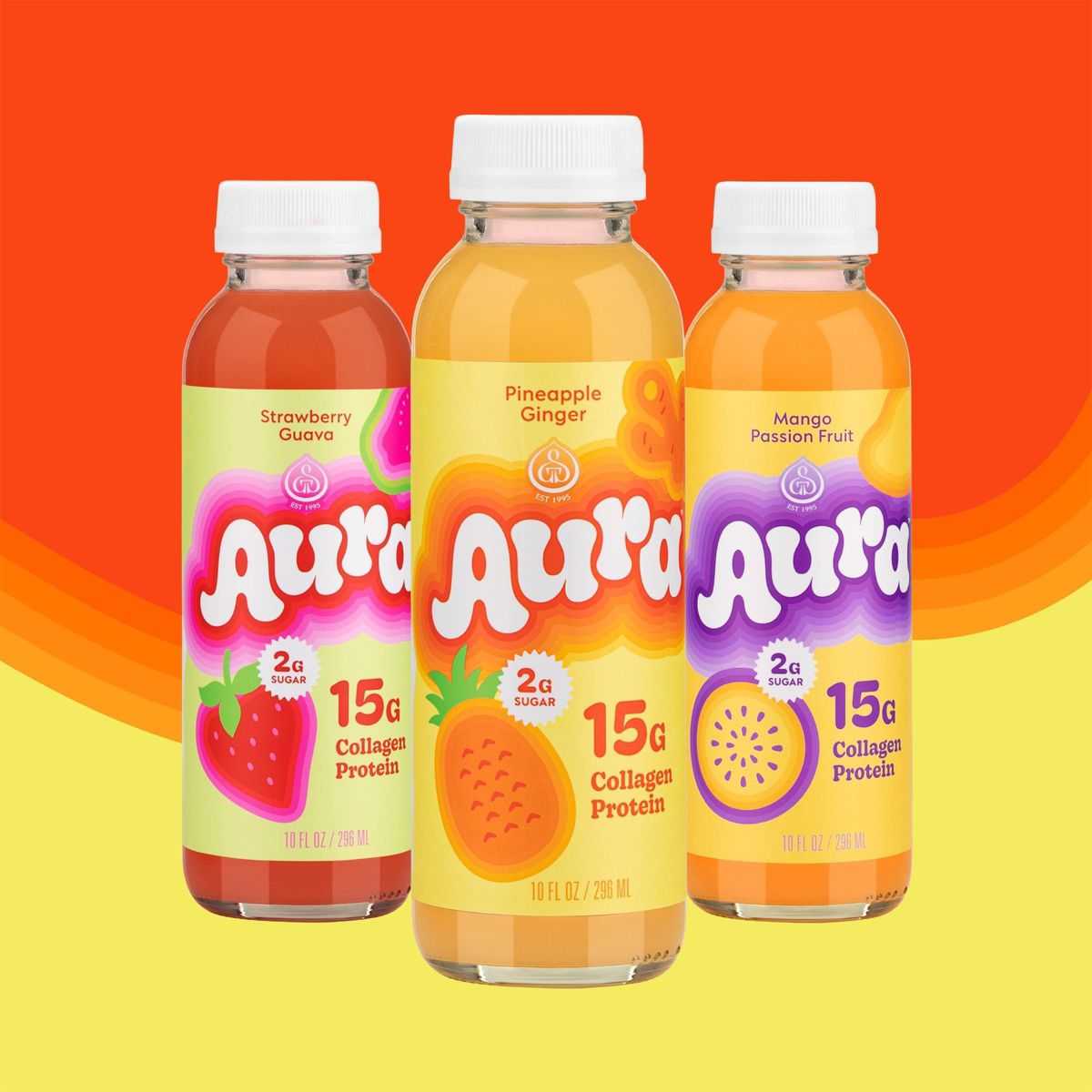 GT's Aura Strawberry Guava Collagen Protein - 10 fl oz - thumbnail 4