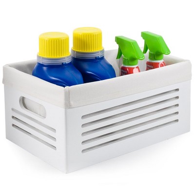 Creative Scents Wooden White Storage Bins