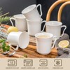 vancasso6 Pieces White, Poreclain Cups, With Handles, 390ml, 13oz- Service For 6 People - 4 of 4